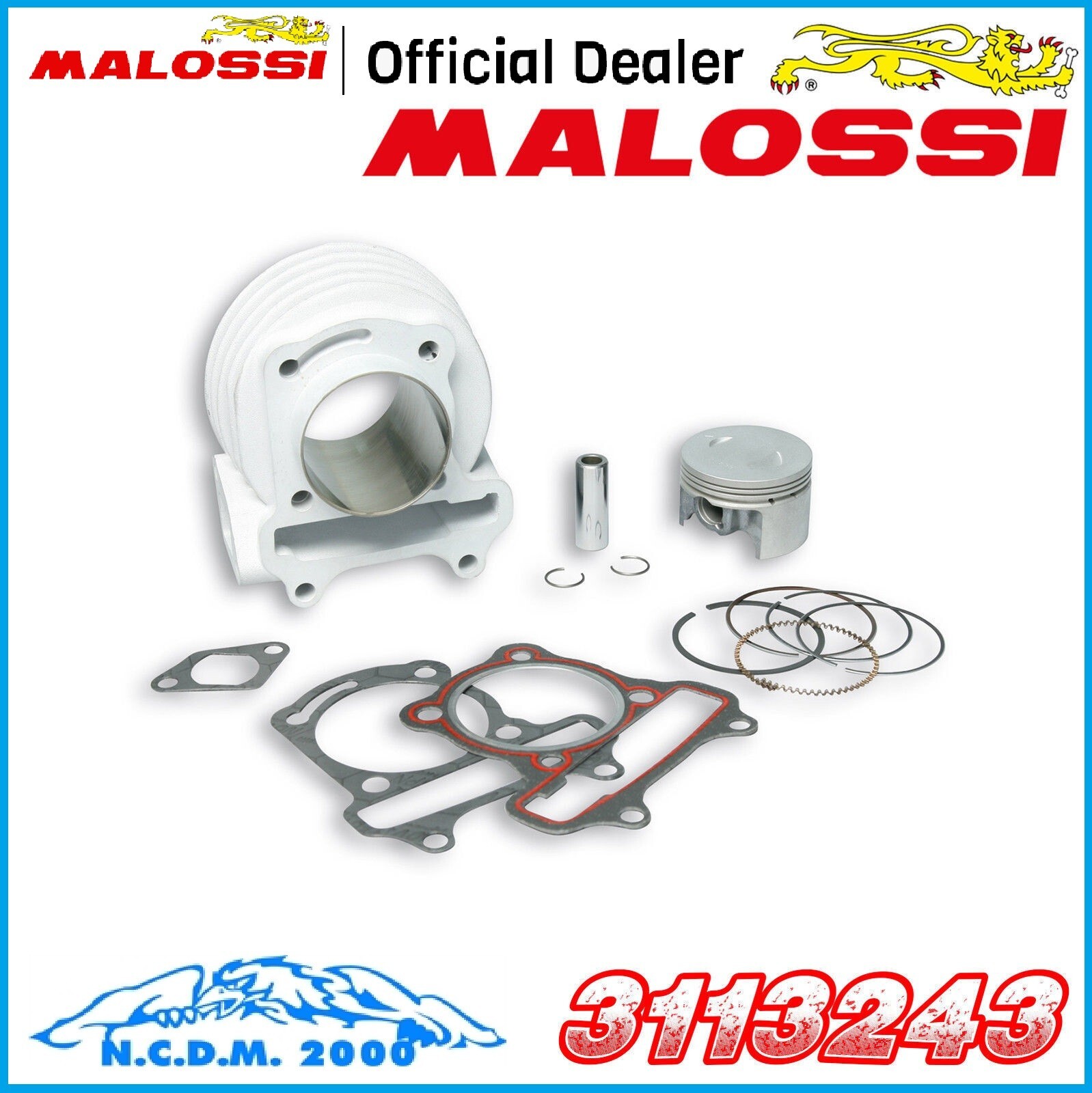 Cylinder Ø 52 Aluminum Malossi SP Ø 13 Peugeot V-Clic 50 4T