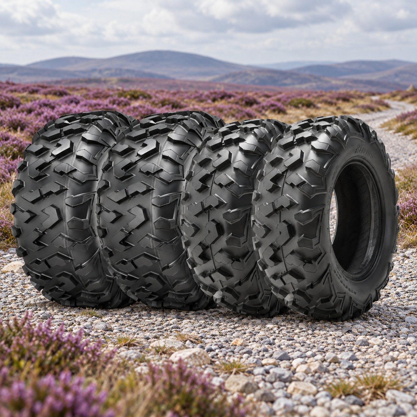 Set of 4 25x8-12 25x10-12 ATV UTV Tires 6PR Mud Trail Tubeless 25x8x12 25x10x12