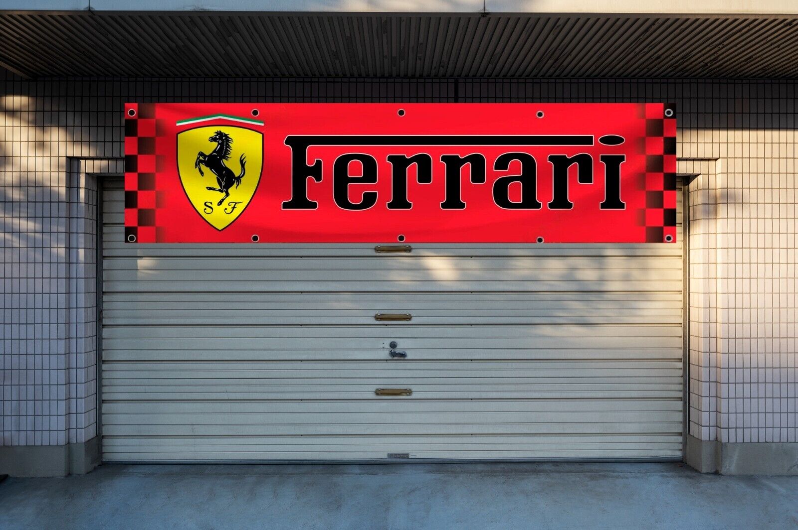 Ferrari 2x8 Ft Banner Flag Racing Italy Car Man Cave Garage Workshop Wall Decor