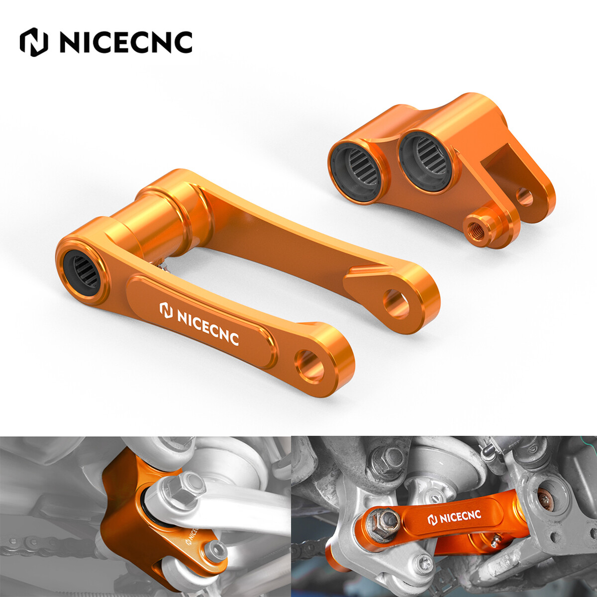 NICECNC 2'' Rear Suspension Lowering Link Kit for KTM 690 Enduro/SMC/R 2019-2024