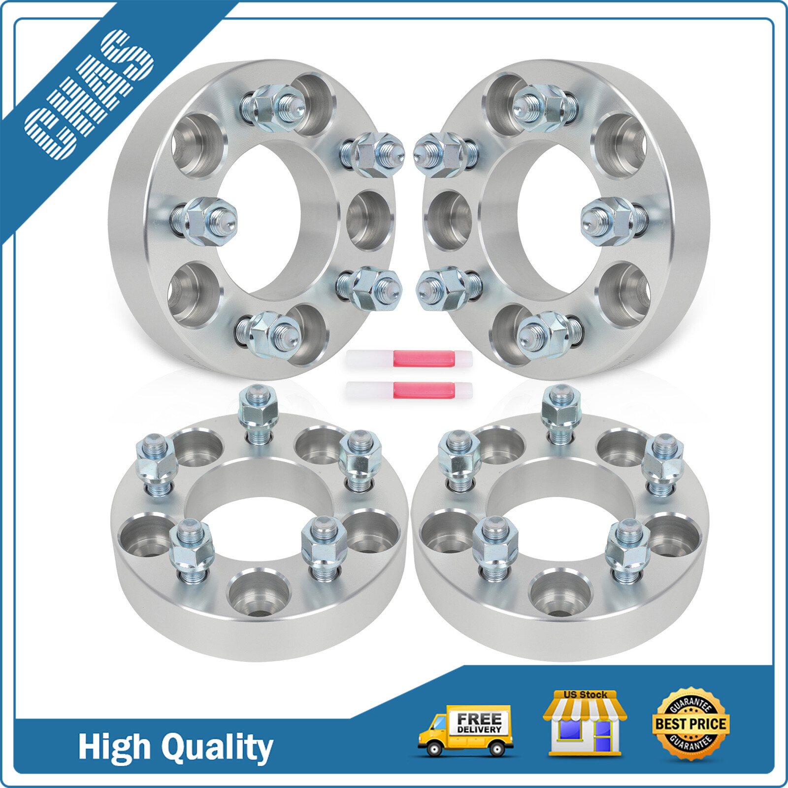 (4) 5x4.5 to 5x4.25 Wheel Adapters 1.25