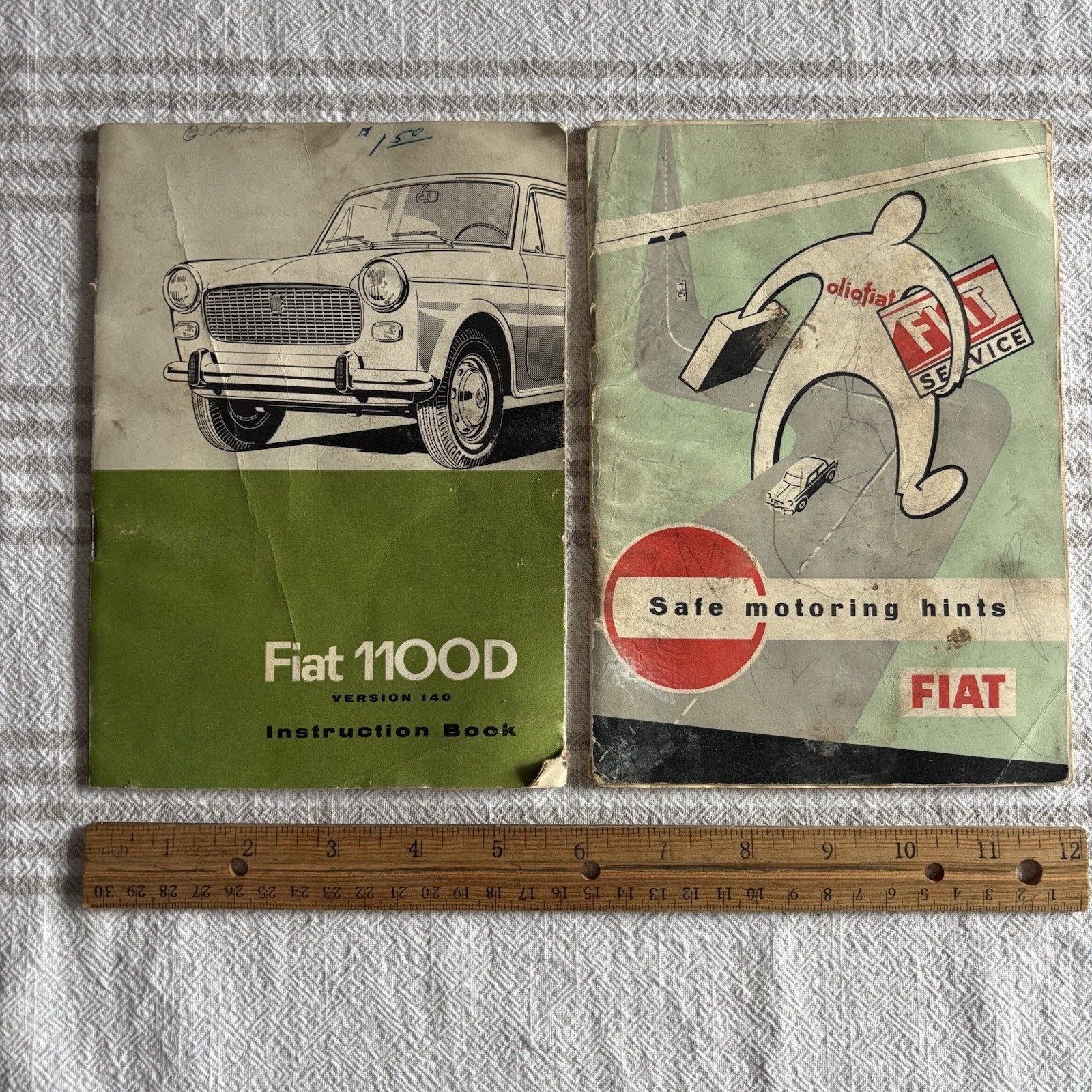 FIAT 1100D Version 140 (1963) Complete Owner's Manuals - Includes All Fold-Outs