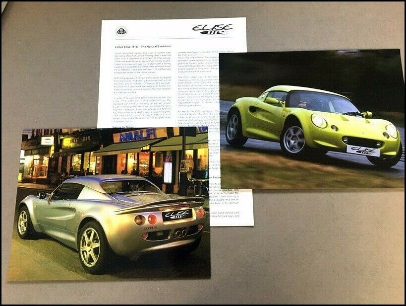 2000 Lotus Elise 111S Original Car Press Brochure Folder - Photo