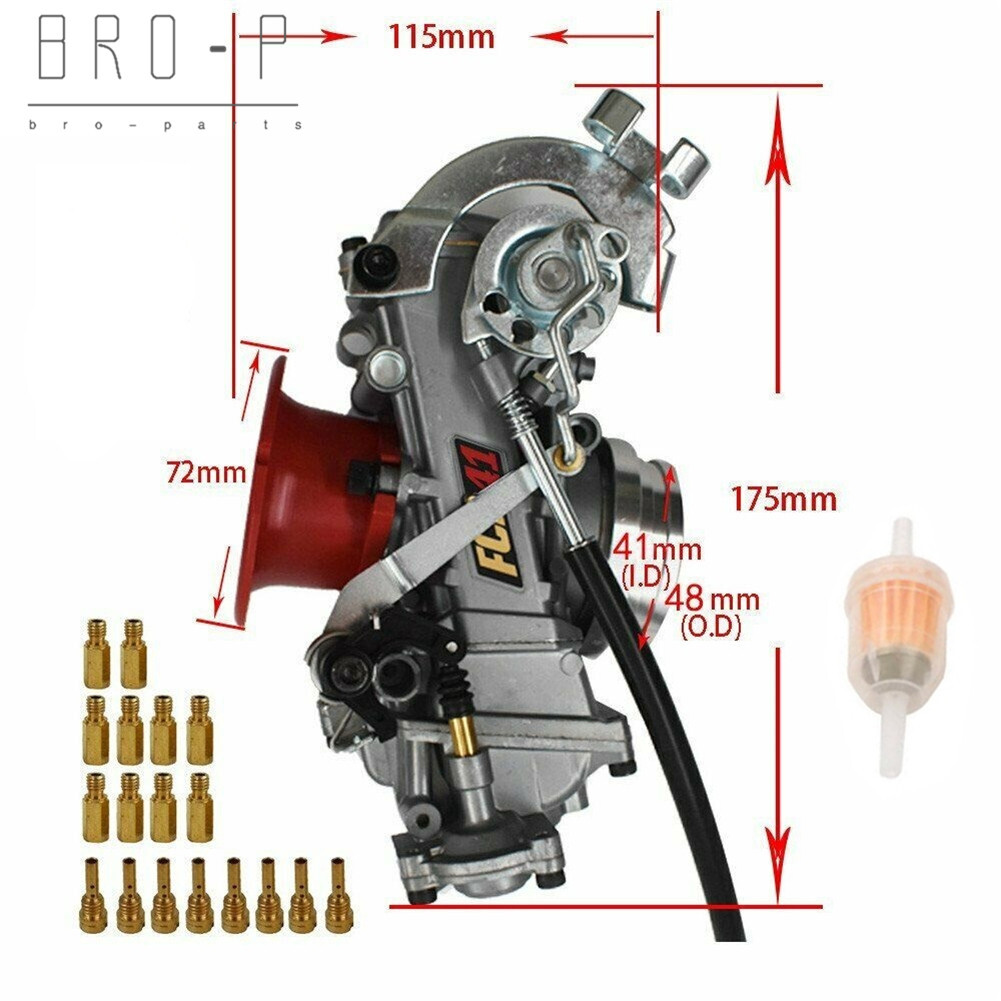 FCR41 41mm Slant Side Carburetor For Keihin Honda XR650 XL650 Racing Motorcycle