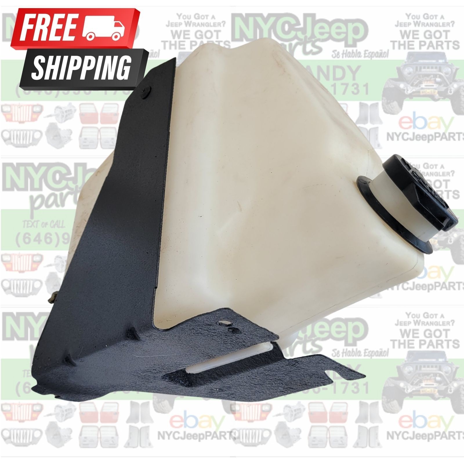 91-95 YJ Jeep Wrangler Washer Fluid TANK Bottle Reservoir Dual Pump w/ Bracket