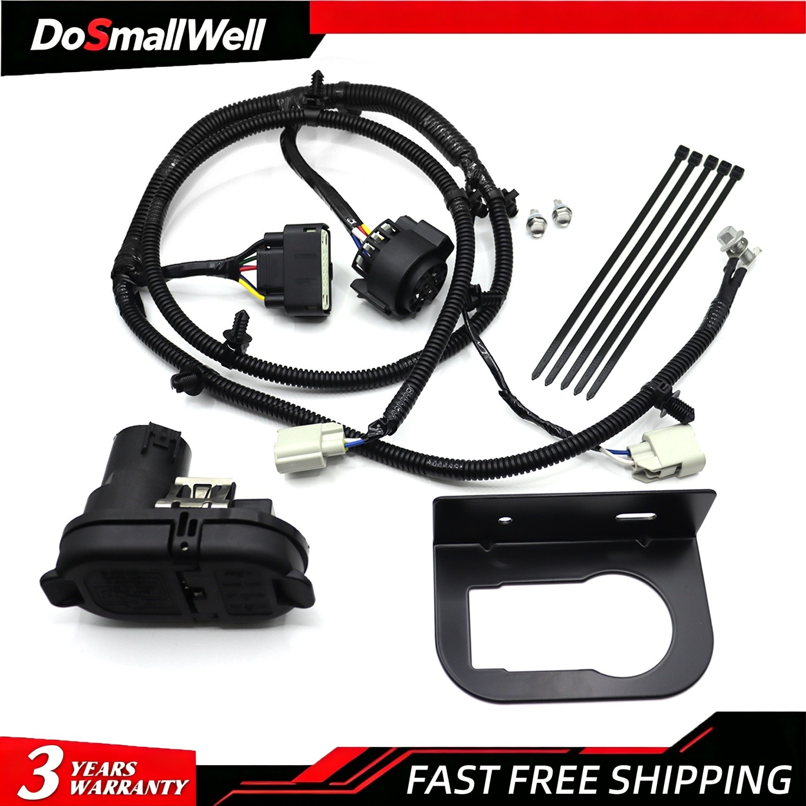 Rear Bumper Tow Connector Harness Kit HL3Z-13A576-D Fit For 2015-2020 Ford F-150