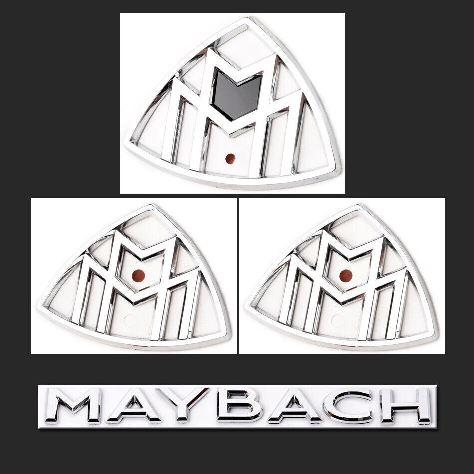 Silver Side Rear Trunk Badge Emblem for Mercedes Benz Maybach S Class S400 S500