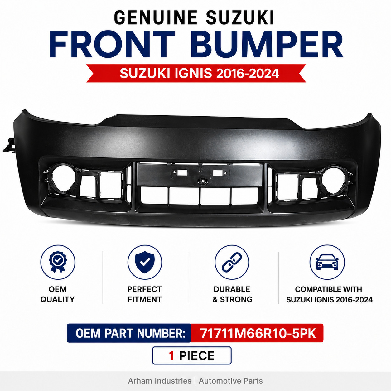 Genuine Suzuki Ignis 2016-2024 Front Bumper OEM 71711M66R10-5PK