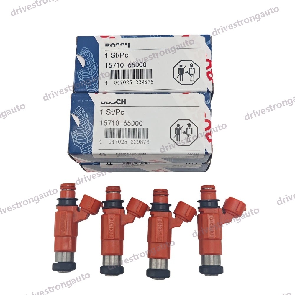 4Pcs 68V-8A360-00-00 Fuel Injectors For Yamaha Bosch 115 HP Outboard CDH210