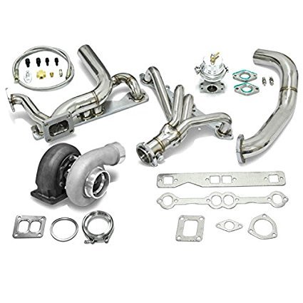 High Performance Upgrade GT45 T4 5pc Turbo Kit Chevy Small Block SBC Engine 350