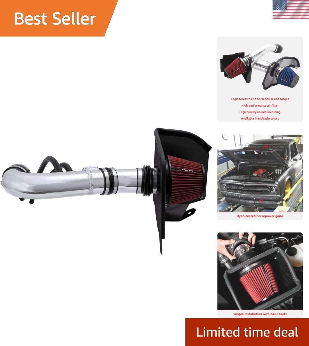 Performance Air Intake Kit: High Performance, Desgined to Increase Horsepower...