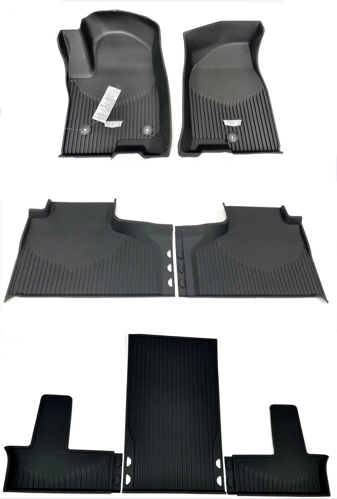 2021-2027 Cadillac Escalade Front 2nd 3rd Row Premium Floor Liners Black OEM GM