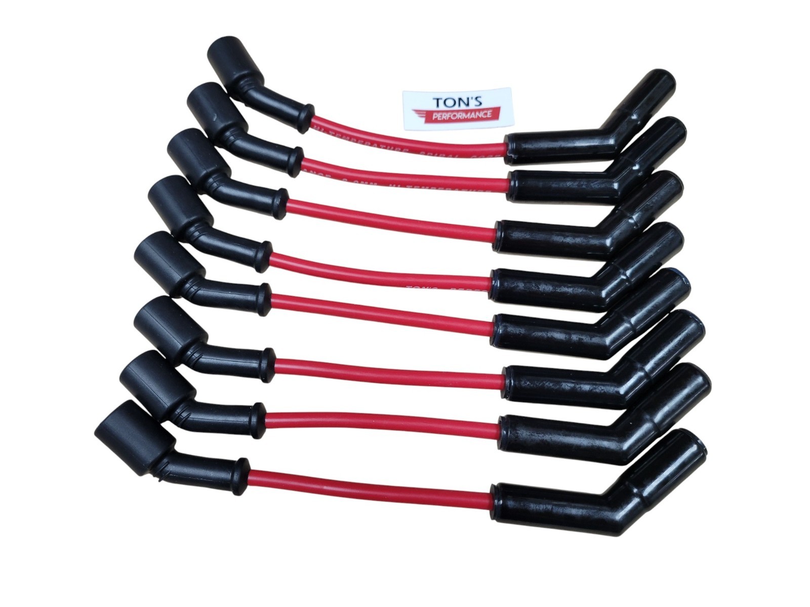 Ton's Black Ceramic LS Red Spark Plug Wire Set 45 Corvette Camaro GMC Silverado Ton's Black Ceramic LS Red Spark Plug Wire Set 45 Corvette Camaro GMC Silverado