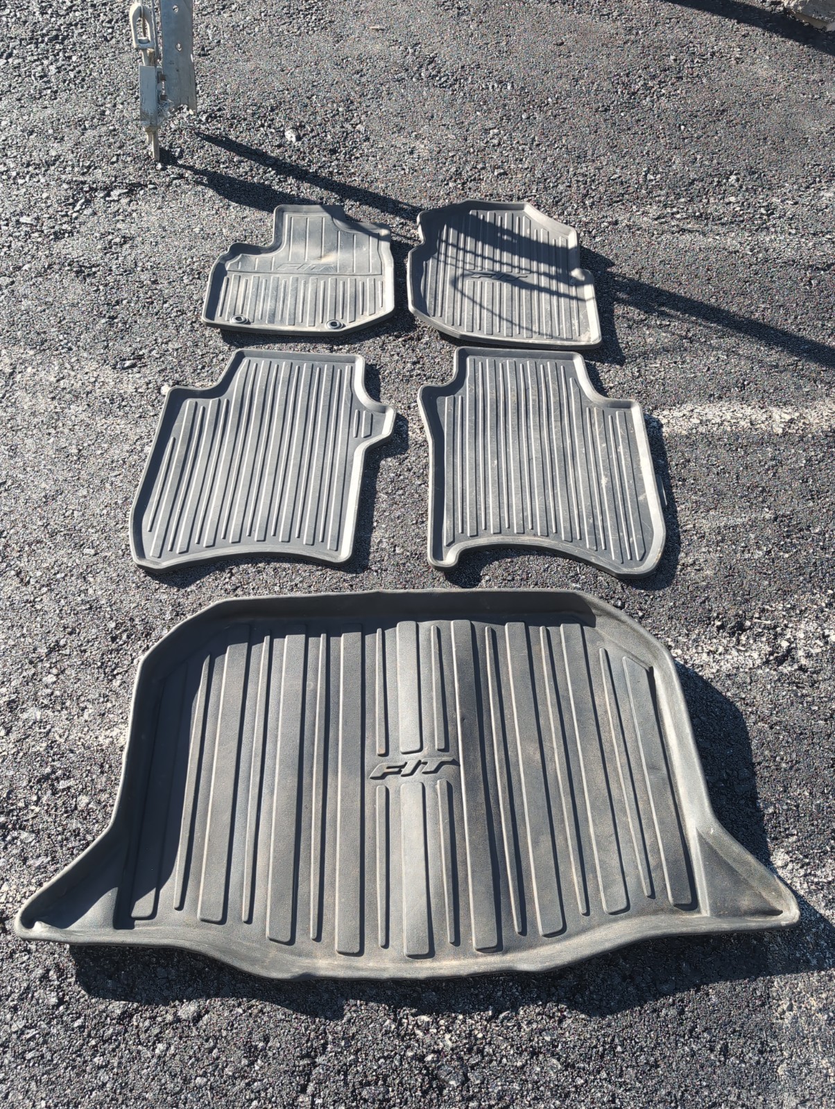2009-2013 Honda Fit OEM Rubber Floor Mat SET Cargo Tray Trunk All Season GE8 