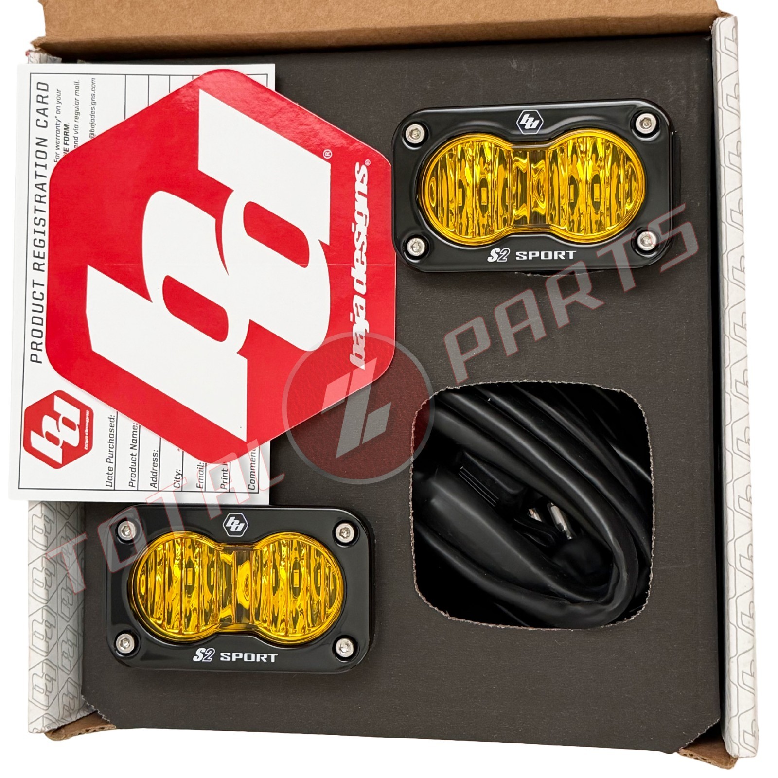 Baja Designs® S2 Sport™ LED Lights Pair Amber Wide Cornering w/Wire Harness