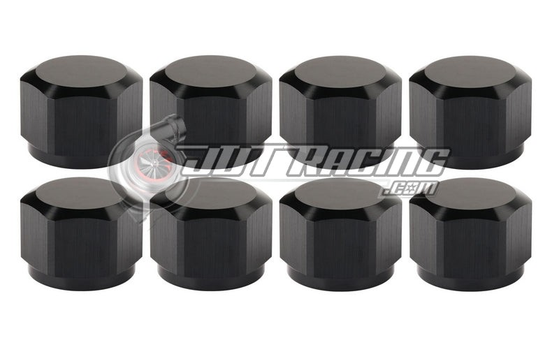AN10 10AN Flare Cap with Internal O-Ring ORB Black Aluminum High Quality (Qty 8)