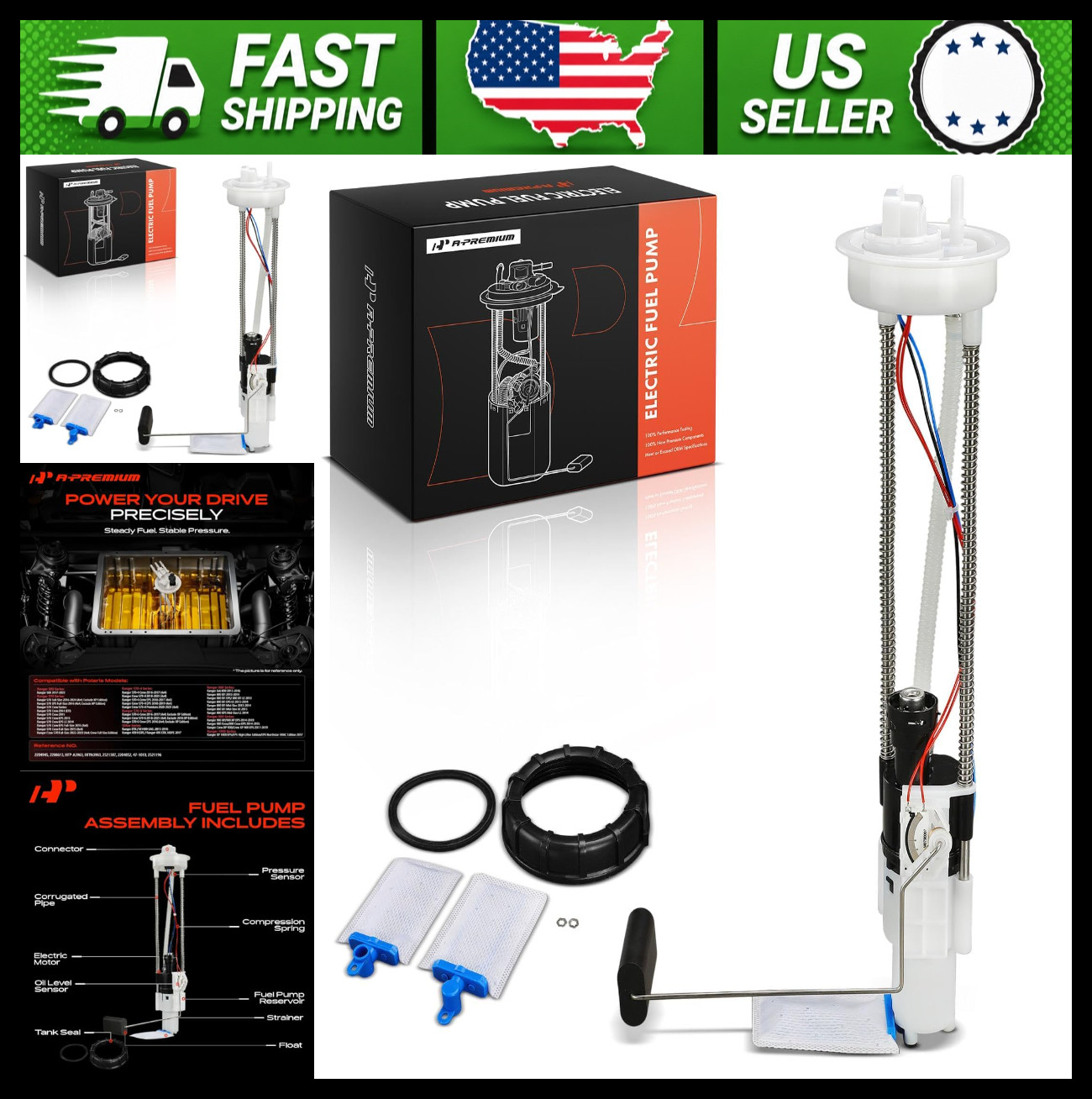 A-Premium Electric Fuel Pump Module Assembly for Polaris Ranger