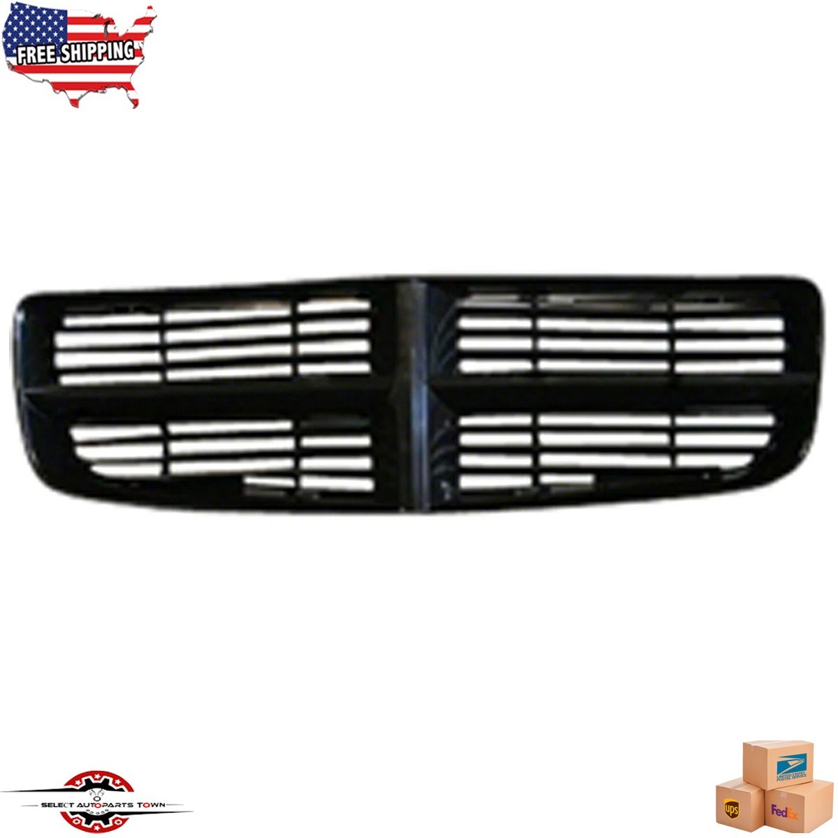Fits 2006-2010 Dodge Charger New Front Grille Assembly Matte-Black CH1200295