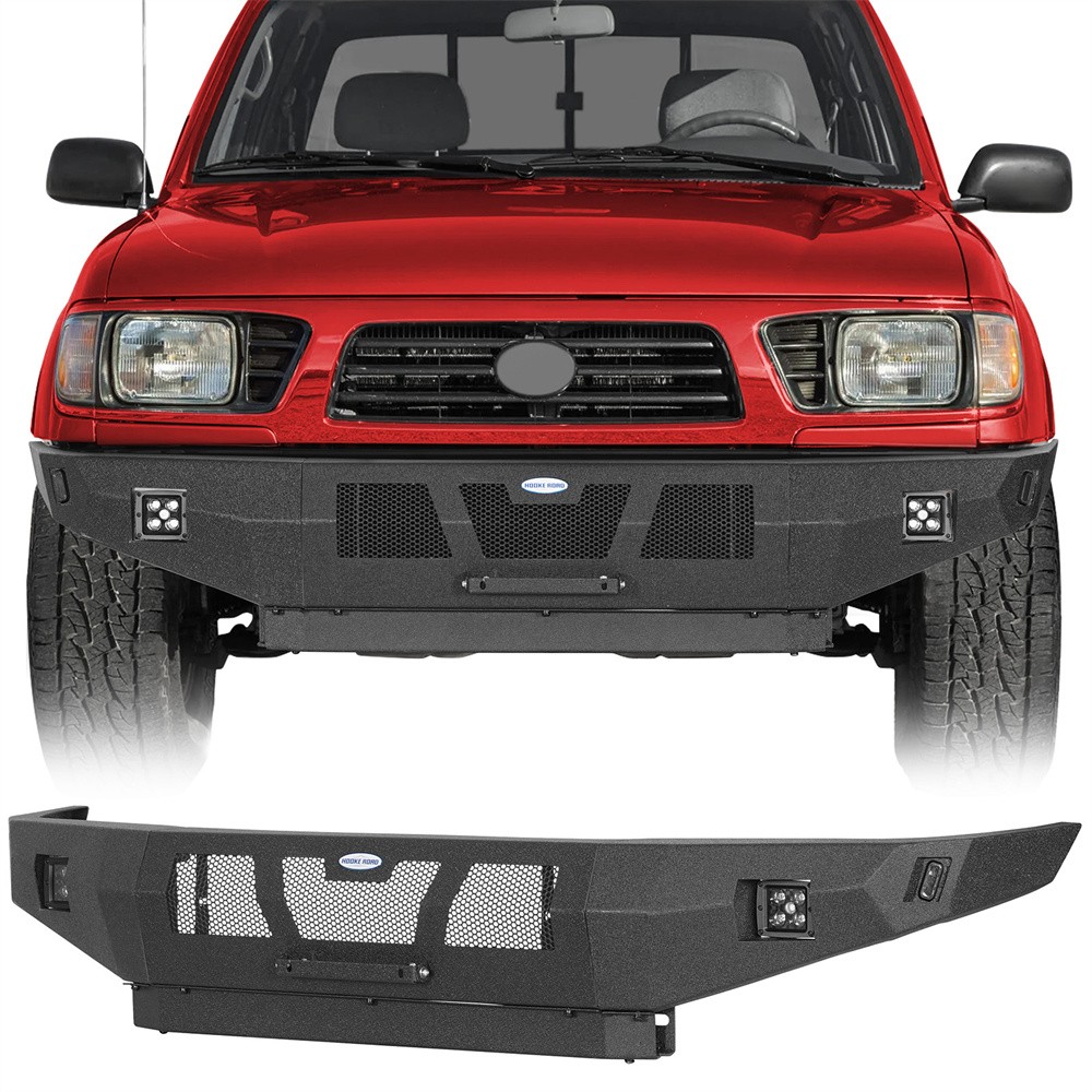 Fit 1995-2004 Toyota Tacoma Steel Front Bumper w/ Spotlights &Turn Signal Lights