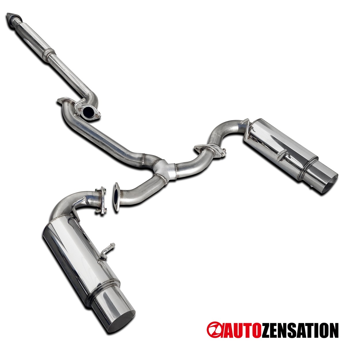 Fit 13-16 Scion FRS 13-20 Subaru BRZ Dual Tip Catbact Exhaust Muffler Silencer Fit 13-16 Scion FRS 13-20 Subaru BRZ Dual Tip Catbact Exhaust Muffler Silencer
