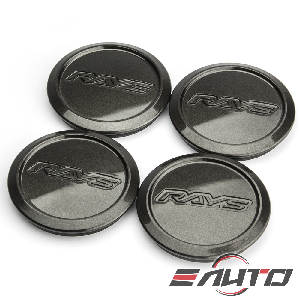4x Rays Diamond Black / Dark Gunmetal Center Cap ZE40 TE37 Saga Ultra CE28N RE30