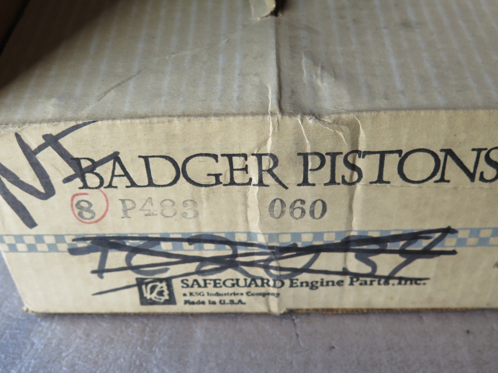 Badger P483 .060 Piston Set of 8. Fits: Pontiac V8 4.9L 1977-81 (7-B1)