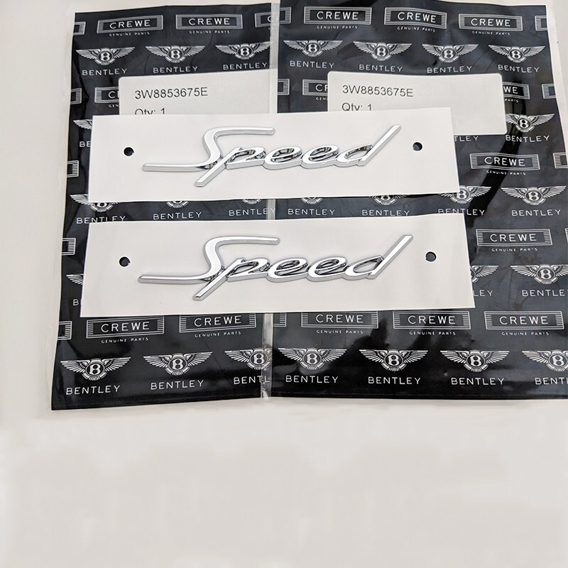 Bentley Continental GT GTC Speed Sidehead Fender Badge Set P/N  3W8853675E