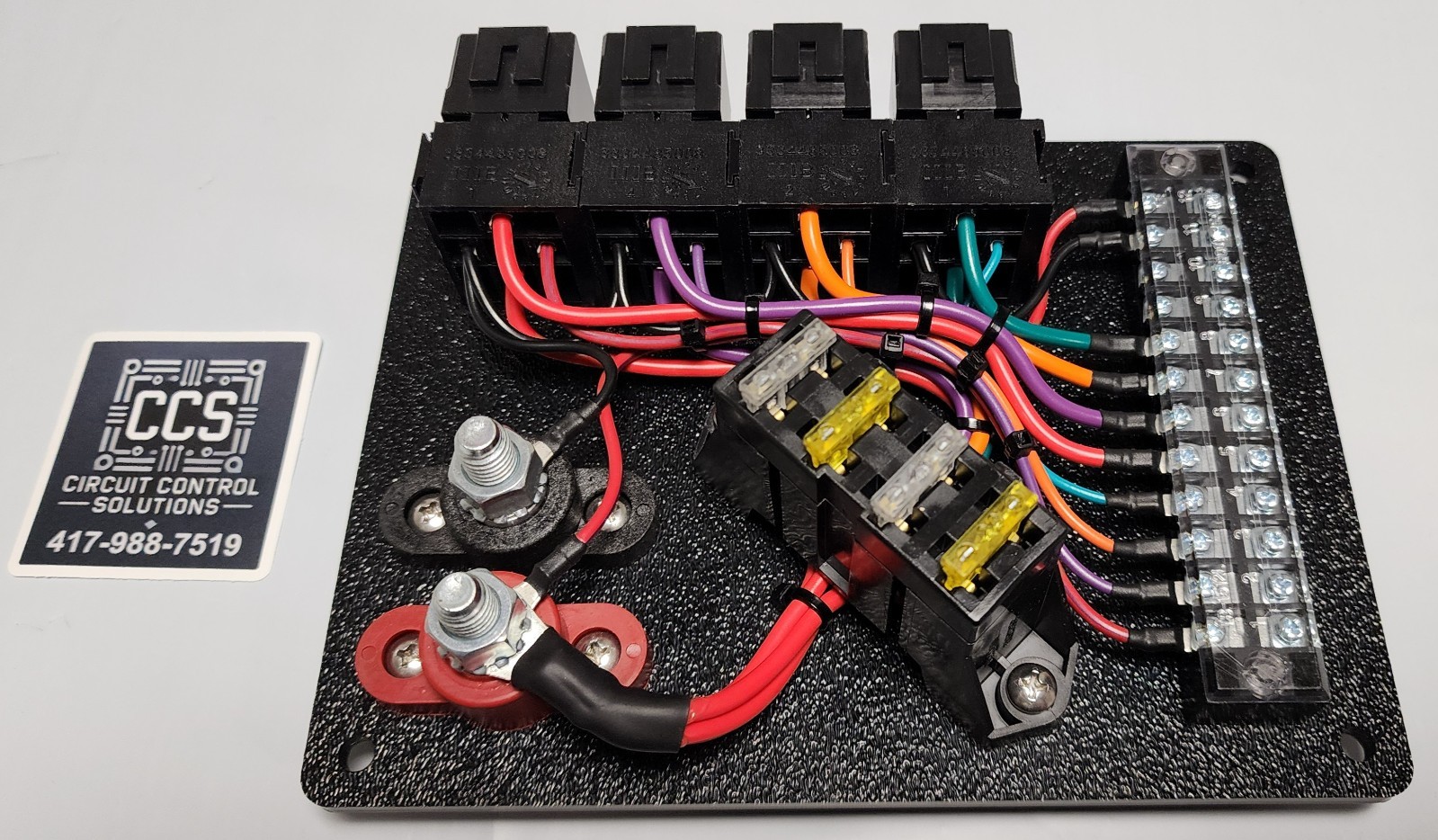 4 Circuit Relay & Fuse Panel | Universal EFI Wiring | Race Car | Made in USA