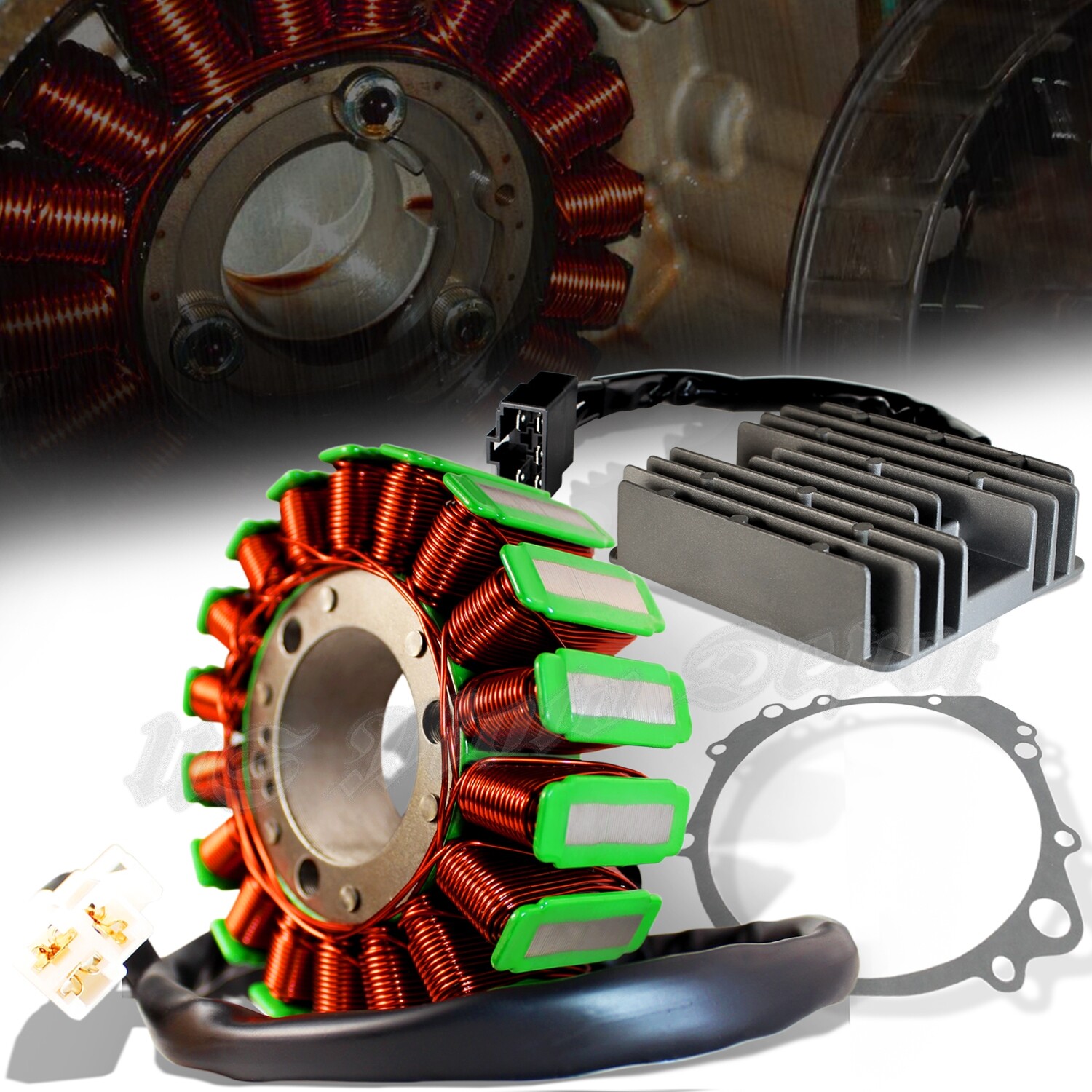 eMUSA OE Magneto Coil Stator+Voltage Rectifier+Gasket 96-00 GSXR 600/750 31401