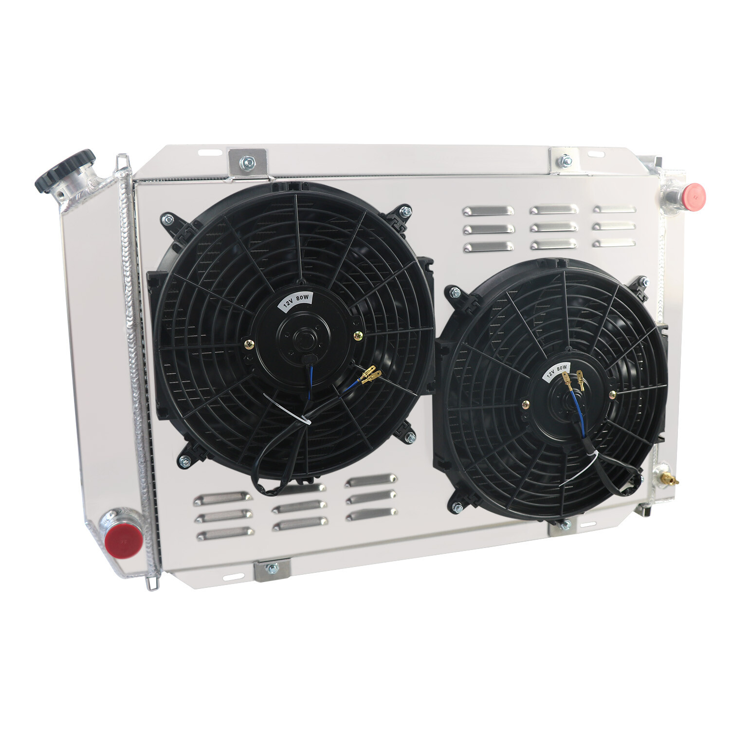 For 1979-1993 Ford Mustang 5.0L GT LX MT V8 Radiator+Shroud Fan+Relay 4-Row
