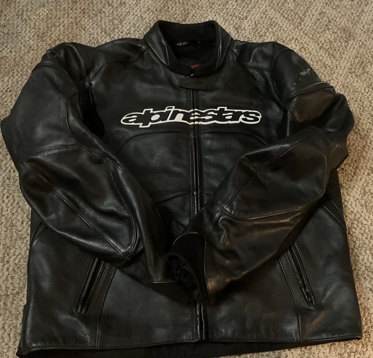 Alpinestars GP Plus Leather Motorcycle Jacket Mens UK46 EU56 XL Black