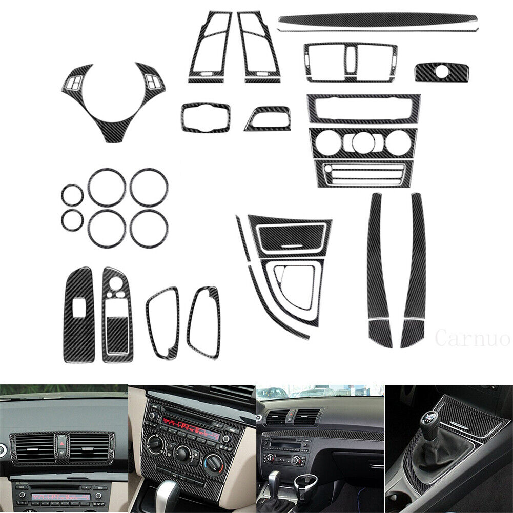 39pcs For BMW 125i 128i 135i 2008-2013 Carbon Fiber Full Kits Interior Trim Set