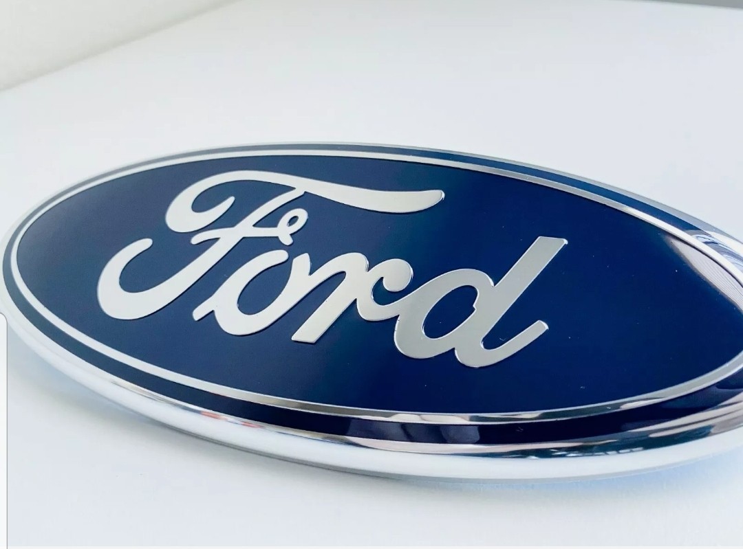 1PCc FORD BLUE & SLIVER EMBLEM OVAL 9 INCH LOGO Grille & Tailgate Badge 2004-16