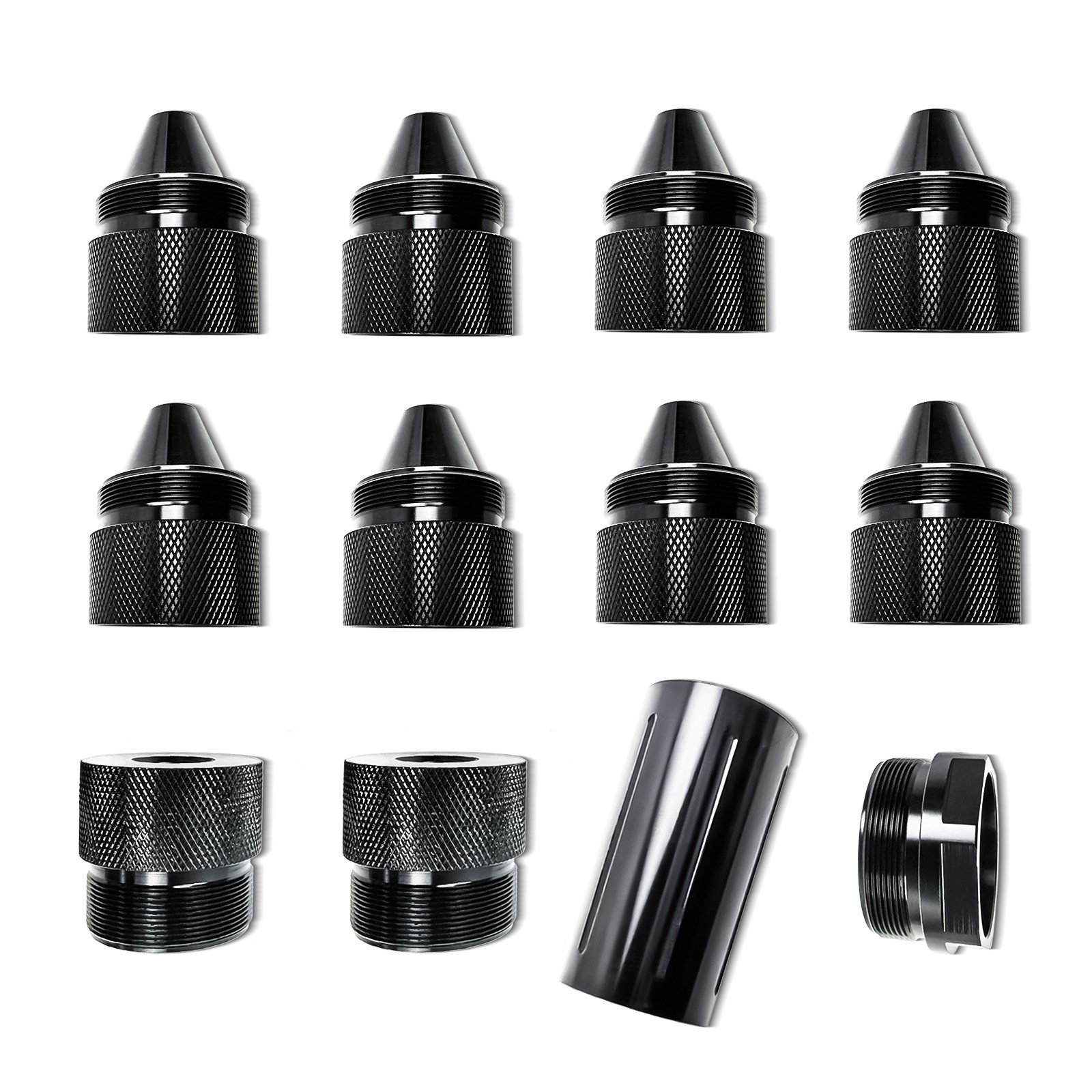 1.375\'\'X24 Aluminum Alloy Black Cone Shaped Parts for Sealed End Cap Pack of 12 1.375\'\'X24 Aluminum Alloy Black Cone Shaped Parts for Sealed End Cap Pack of 12