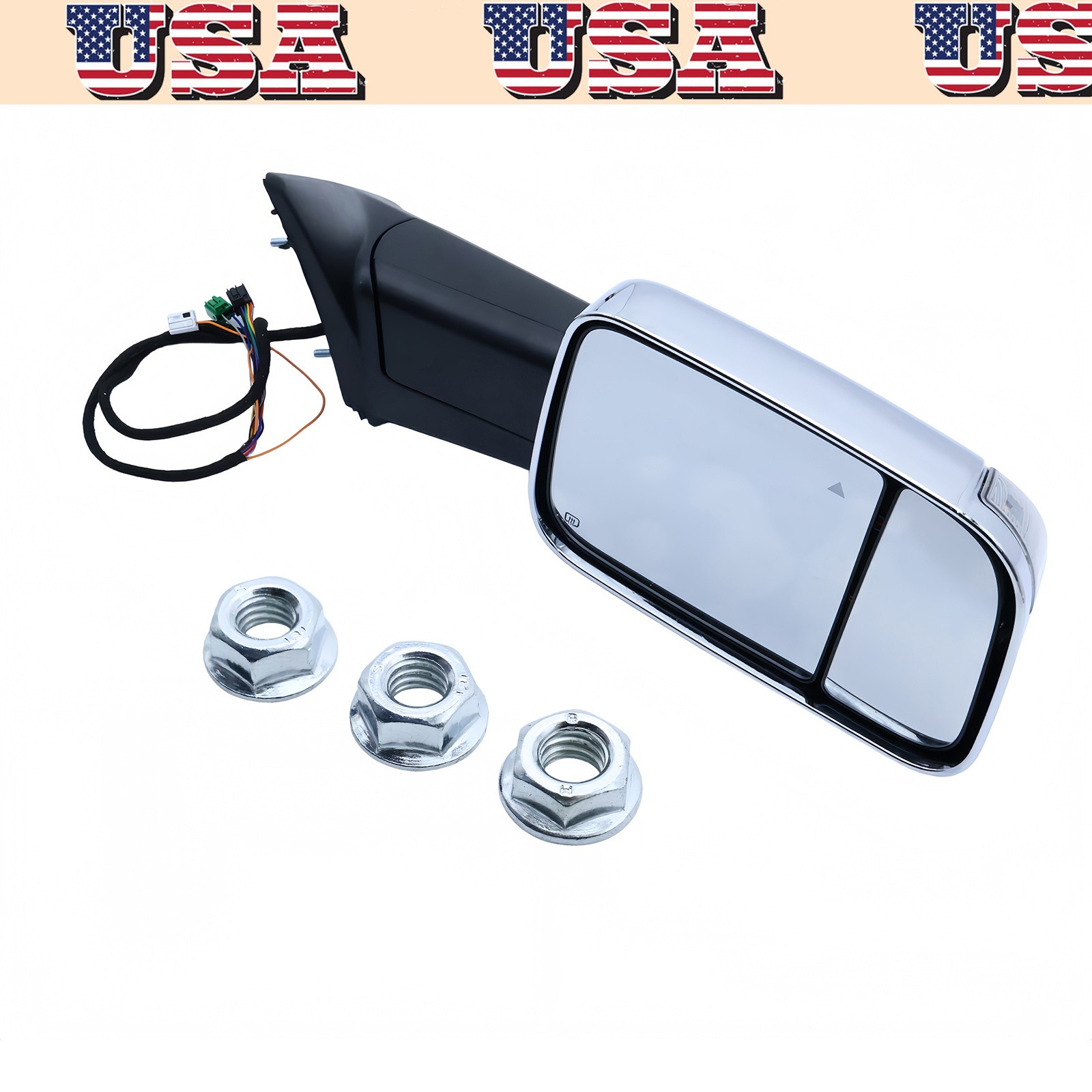 Power Glass+Manual Folding W/Blind Spot Right Side Fits Ram 2500 3500 4500 19-22