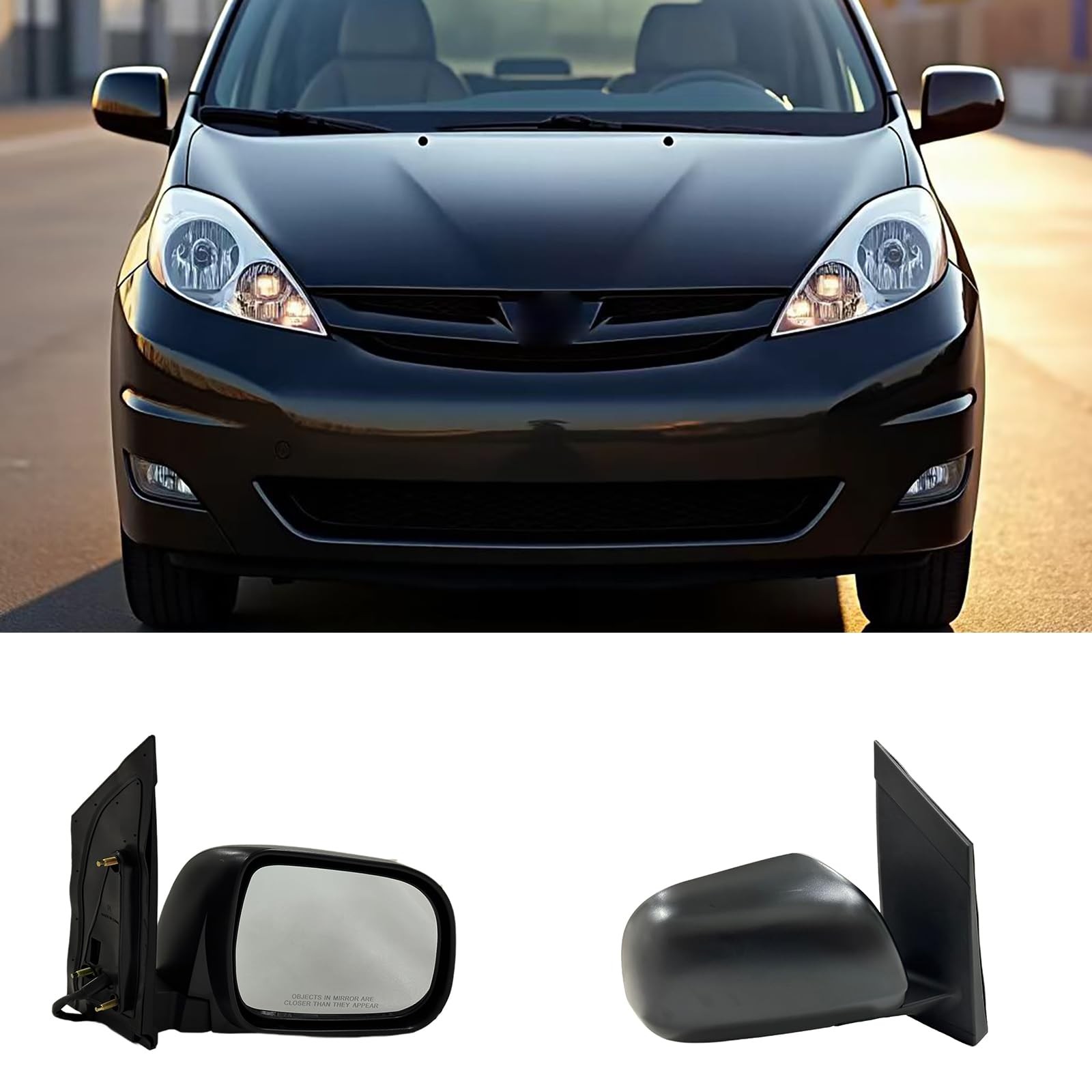 Power Heated Side View Mirror Folding Passenger Right RH for 04-10 Toyota Sienna