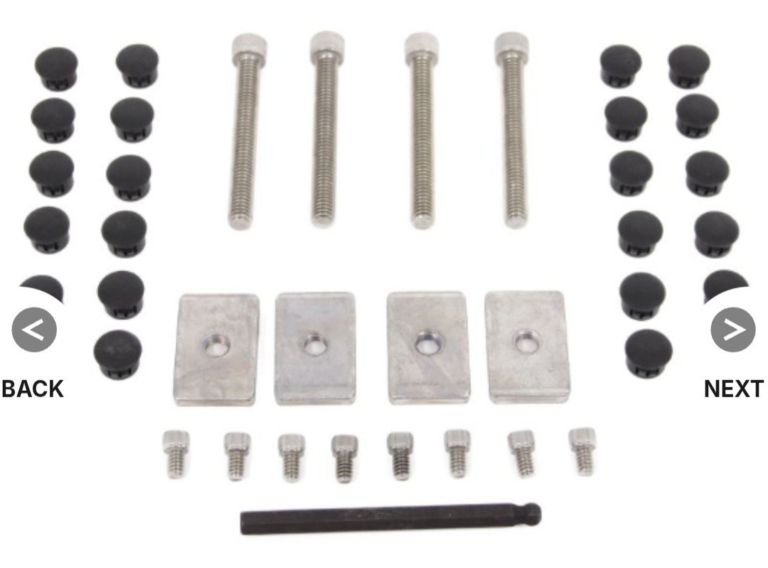 Replacement Hardware Kit for TracRac Sliding Ladder Rack Base Rails -...