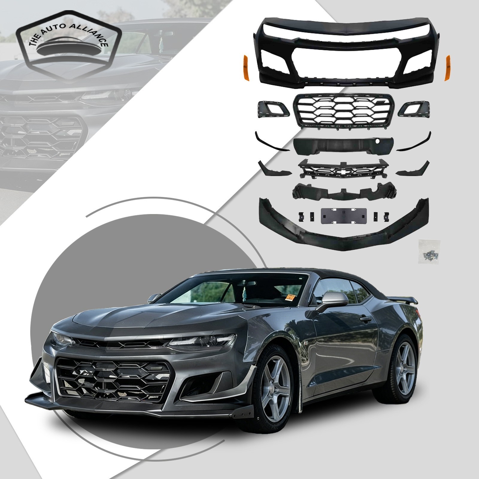 For 2019-2023 Chevy Chevrolet Camaro Full Front Bumper 1LE style Conversion Kit
