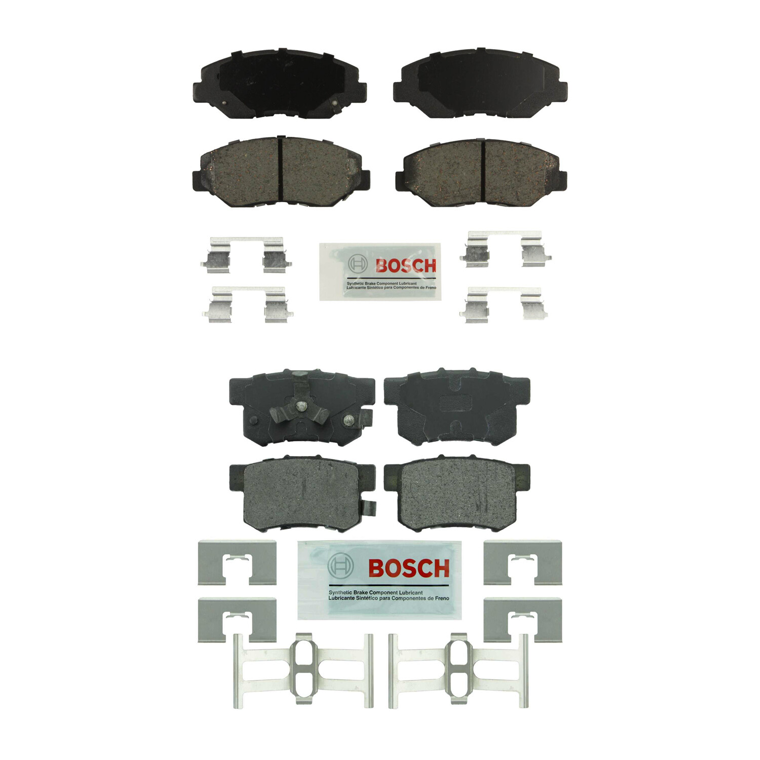 Bosch Blue Ceramic Front & Rear Brake Pads Set for 02-16 Honda CR-V FWD
