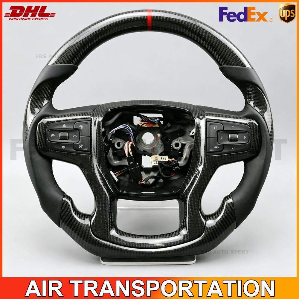 Carbon Fiber Steering Wheel for Chevrolet Tahoe Suburban Silverado 1500 19-24