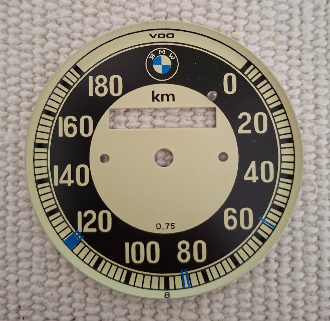 BMW R50S speedometer face.
