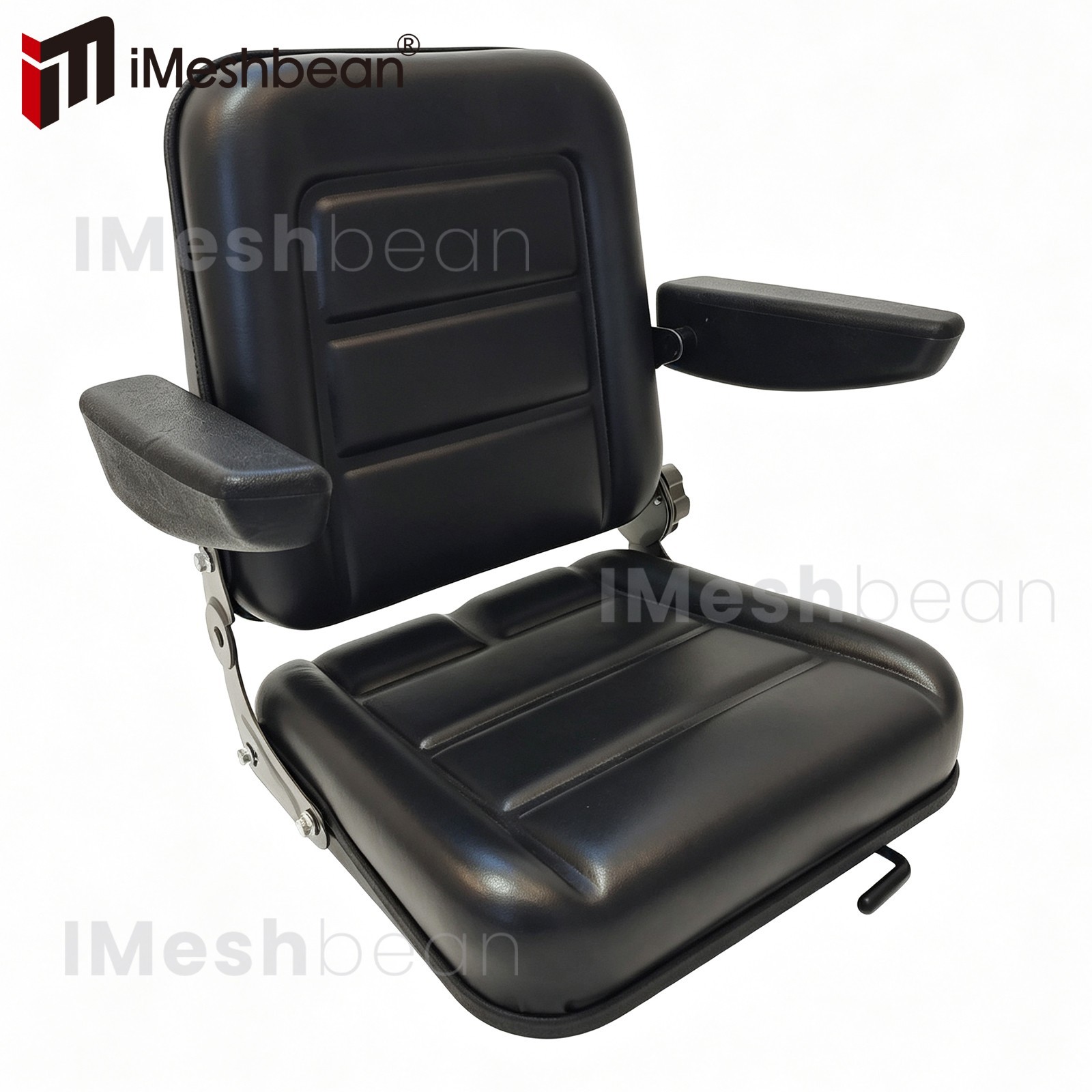 Universal Forklift Seat Tractor Seat Ergonomic Adjustable Backrest & Armrests US