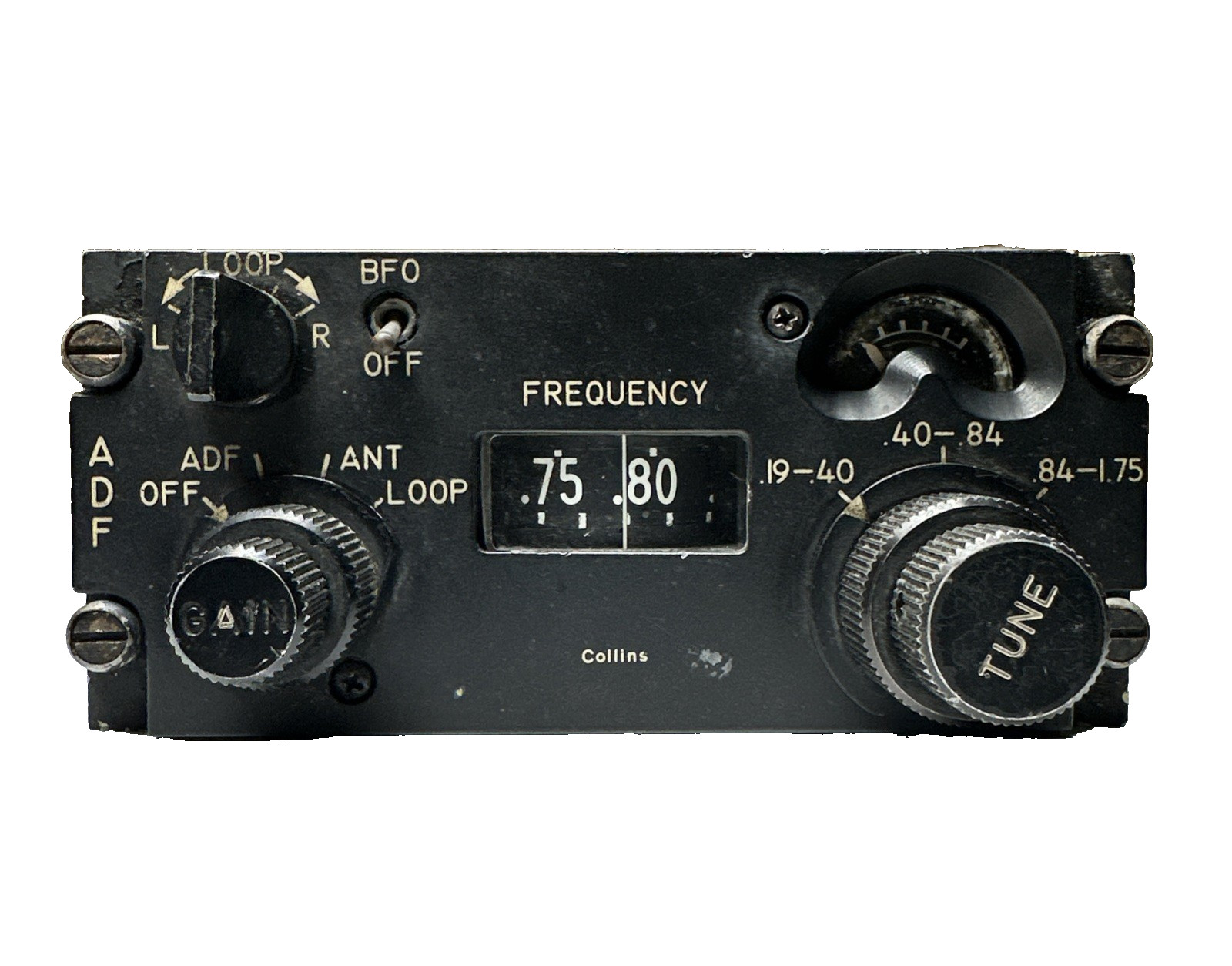 Collins 614L-8 ADF Control Head P/N 522-2357-099 Ships Free