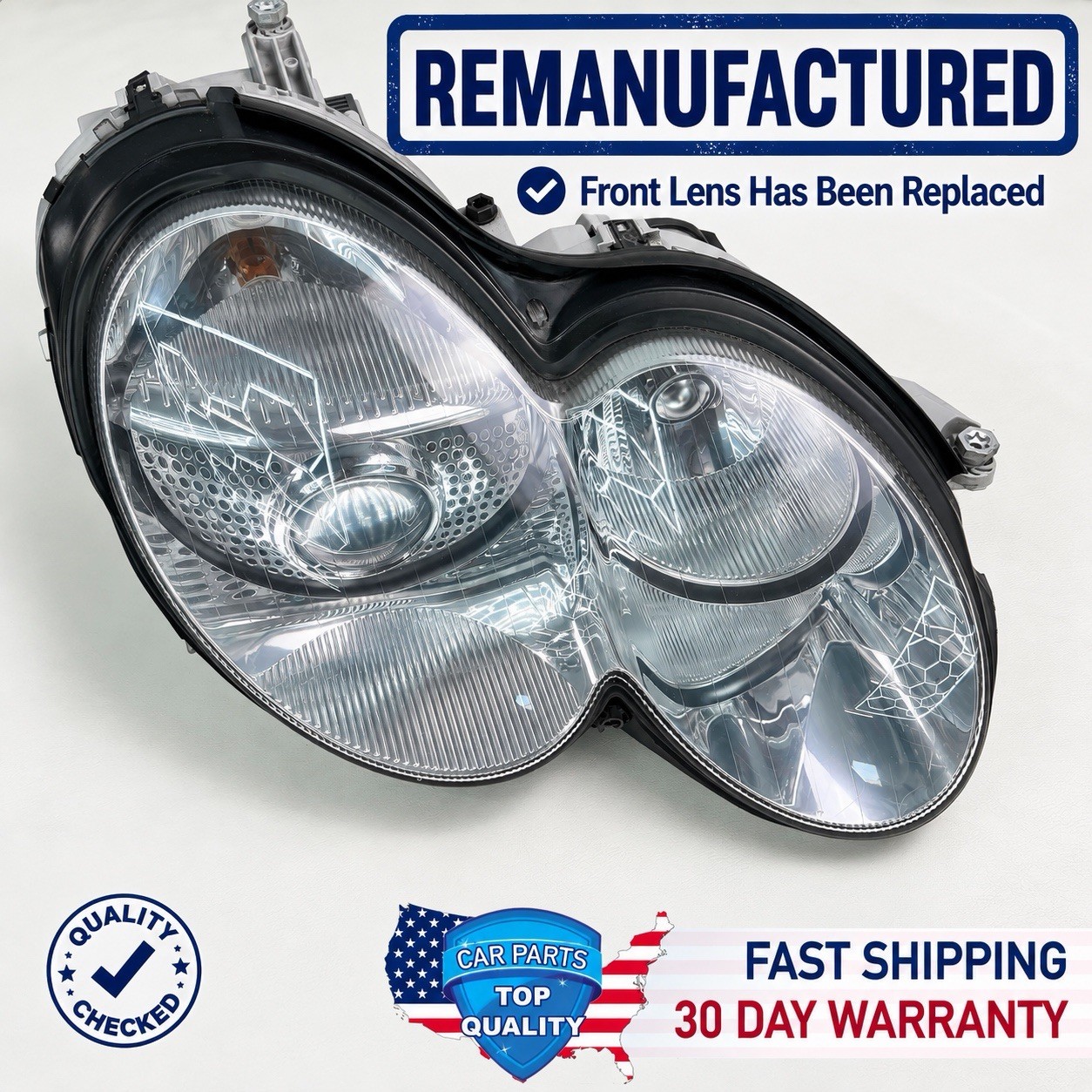 03-08 Mercedes R230 SL500 SL600 SL55 Right Side Headlight Lamp Xenon OEM NICE