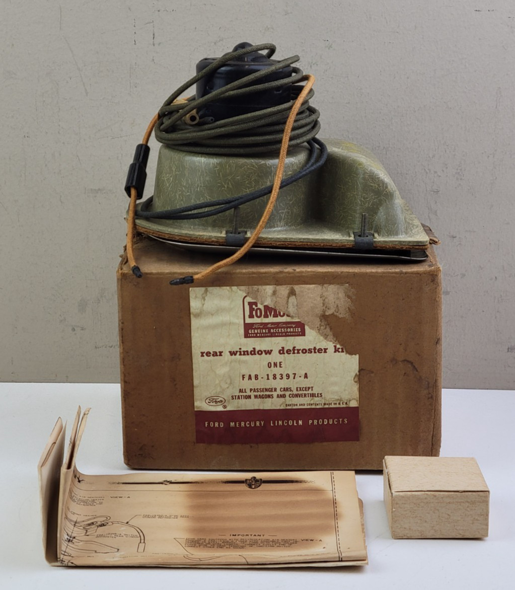 NOS OEM Ford FoMoCo FAB-18397-A Rear Window Defroster Defogger Kit for 1954 - 56 NOS OEM Ford FoMoCo FAB-18397-A Rear Window Defroster Defogger Kit for 1954 - 56