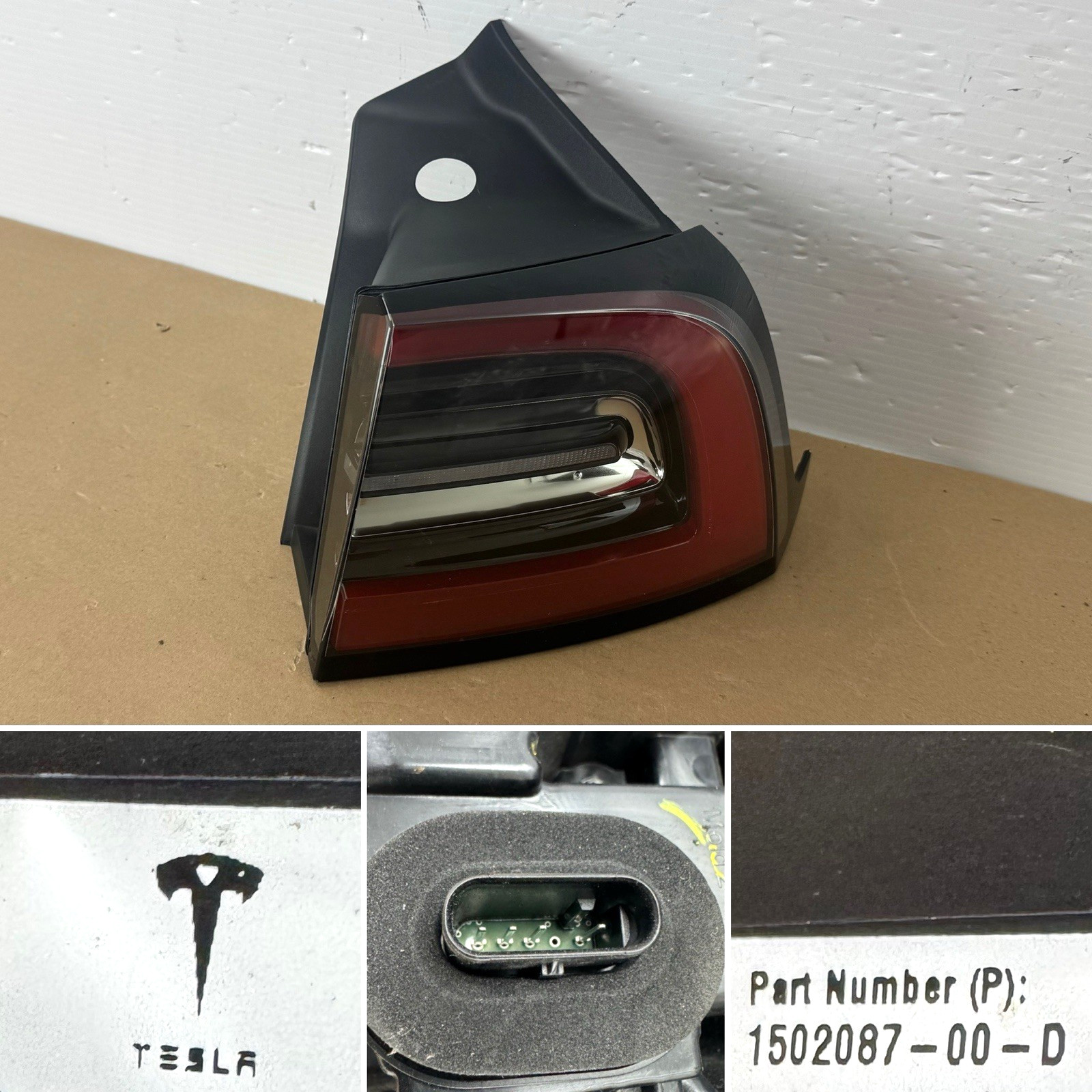 2020-2024 TESLA MODEL Y / 3 RIGHT SIDE TAIL LIGHT 1502087-00-D OEM 4 pin Nice 2020-2024 TESLA MODEL Y / 3 RIGHT SIDE TAIL LIGHT 1502087-00-D OEM 4 pin Nice