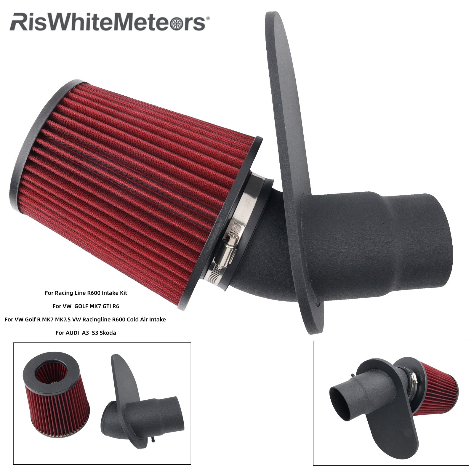 Cold Air Intake System Filter Kit For VW Golf GTI MK7 Racing Line R600 AUDI A3