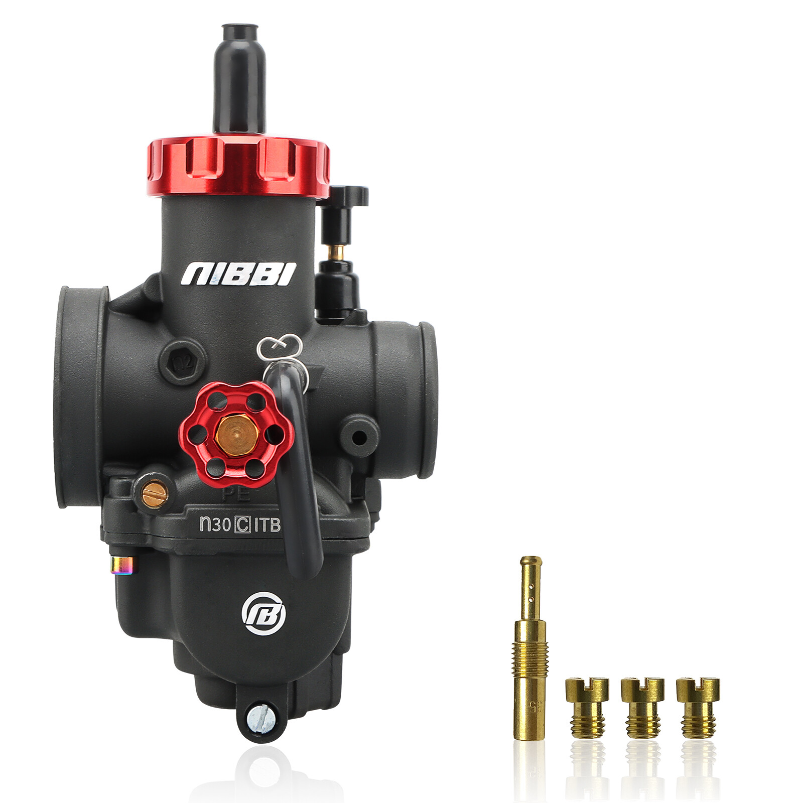 NIBBI Racing Motorcycle Carburetor PE30mm w/ Carb Jets For 250cc-300cc Dirt Bike