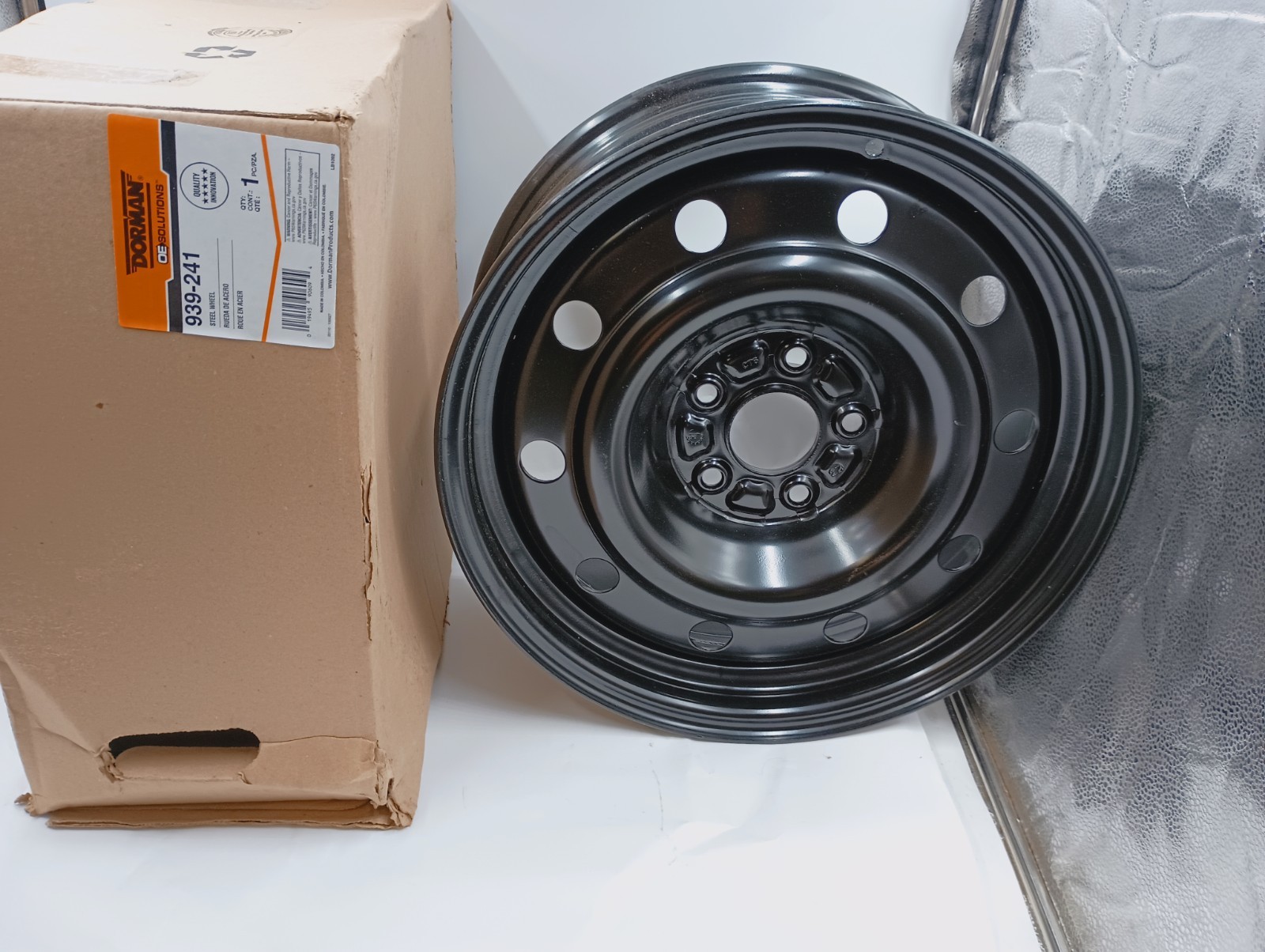 DORMAN 939-241 BLACK STEEL FACTORY WHEEL 17X7.5 5X114.3 FOR FORD EXPLORER 11-19