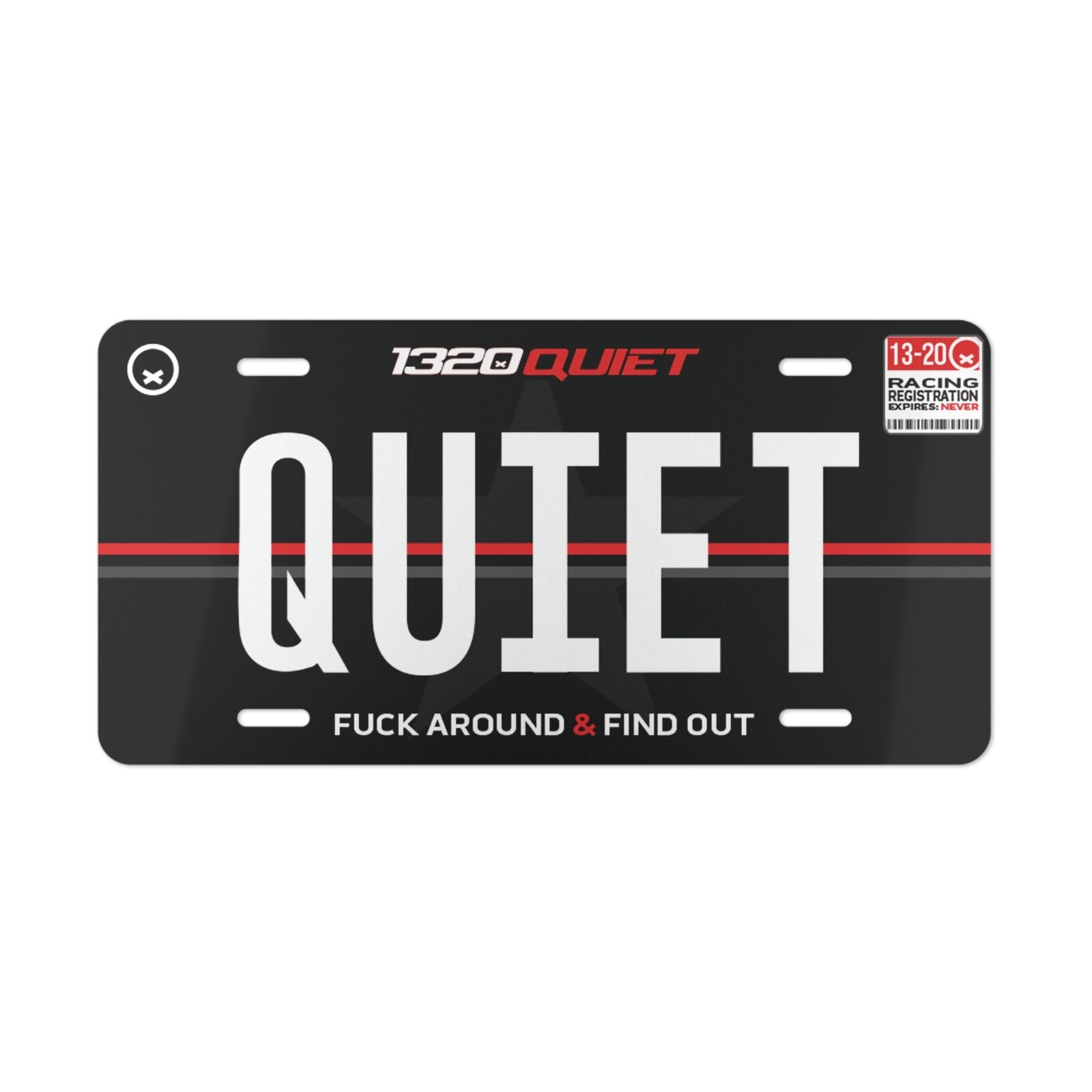 Quiet Racing Club x 1320 Video - Racing Car Vanity Aluminium Lisence Plate
